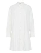 Yaselli Ls Shirt Dress S. Noos Polvipituinen Mekko White YAS