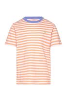 Striped Cotton Jersey Tee Tops T-shirts Short-sleeved Orange Ralph Lau...