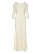 Rwdelicia 3/4 Long Bridal Dress Maksimekko Juhlamekko Cream Rosemunde