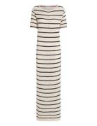 Pointelle Crochet Ss Swt Dress Maksimekko Juhlamekko White Tommy Hilfi...