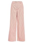 Objlisa Wide Pant Aop Noos Bottoms Trousers Wide Leg Red Object