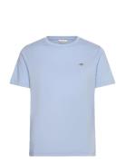 Reg Shield Ss T-Shirt Tops T-shirts & Tops Short-sleeved Blue GANT
