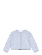 Embroidered Knit Cardigan Tops Knitwear Cardigans Blue Mango