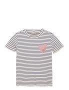 T-Shirt Striped Tops T-shirts Short-sleeved Cream Daily 7