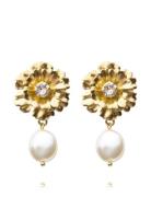 Blossom Pearl Earrings Gold Korvakoru Korut Gold Caroline Svedbom