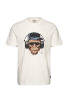 Bhjavor Tee Tops T-shirts Short-sleeved White Blend