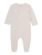 Romper Ls Mélange Pitkähihainen Body White Fixoni