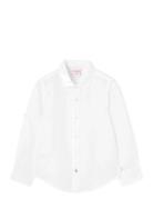 Linen Shirt Long Sleeves Tops Shirts Long-sleeved Shirts White Boboli