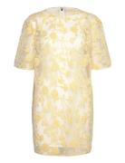 Flower Beads Boxy Dress Lyhyt Mekko Yellow ROTATE Birger Christensen