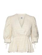 Pailin Top Tops Blouses Short-sleeved Cream Twist & Tango