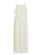 Vichiffan Singlet Pleat Dress - Noos/Dc Maksimekko Juhlamekko White Vi...