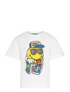 T-Shirt Tops T-shirts Short-sleeved White United Colors Of Benetton