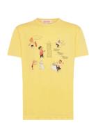 Rooster Kid T-Shirt Yellow Tops T-shirts Short-sleeved Yellow THE ANIM...