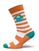 Kasvaa Multi Tasaraita Unikko Lingerie Socks Regular Socks Orange Mari...