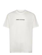 T-Shirt Tops T-shirts Short-sleeved Cream Armani Exchange