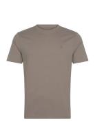 Brace Ss Crew Tops T-shirts Short-sleeved Brown AllSaints