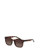 Katya Recycled Sunglasses Tortoise Brown/Gold Neliönmuotoiset Aurinkol...