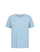 Nusuis T-Shirt - Gots Tops T-shirts & Tops Short-sleeved Blue Nümph