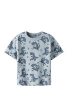 Nmmvalther Ss Nreg Top Tops T-shirts Short-sleeved Blue Name It