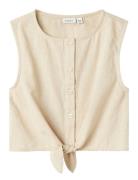 Nmffalinnen Sl Top Tops Blouses & Tunics Cream Name It