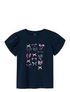 Nmffilly Ss Top Tops T-shirts Short-sleeved Black Name It