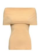 Beatriz Knitted Top Tops T-shirts & Tops Short-sleeved Yellow Twist & ...