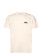 Printed T-Shirt Tops T-shirts Short-sleeved Cream Revolution