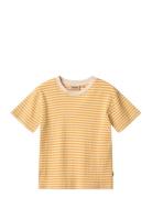 T-Shirt S/S Fabian Tops T-shirts Short-sleeved Yellow Wheat
