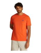 Monogram Imd Tee Tops T-shirts Short-sleeved Orange Tommy Hilfiger
