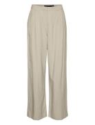 Vmmindy Mw Linen Dad Pant Mix Bottoms Trousers Wide Leg Beige Vero Mod...