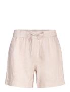 Melody Linen Shorts Bottoms Shorts Casual Shorts Beige Twist & Tango