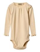 Rib Body L/S Lotta Bodies Long-sleeved Yellow Wheat