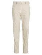 Linen Lyocell Stretch Tapered Bottoms Trousers Formal Cream Calvin Kle...