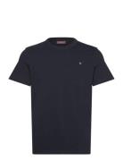 Watson Slub Tee Designers T-shirts Short-sleeved Navy Morris