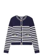 Gabarel - Striped Cardigan Tops Knitwear Cardigans Navy SUNCOO Paris