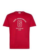 Graphic Ss T-Shirt Tops T-shirts Short-sleeved Red GANT