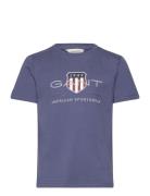 Archive Shield Ss T-Shirt Tops T-shirts Short-sleeved Blue GANT