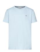 Shield Ss T-Shirt Tops T-shirts Short-sleeved Blue GANT