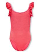 Kmgwave Structure Swimsuit Acc Uimapuku Uima-asut Red Kids Only