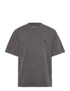 Anf Mens Knits Tops T-shirts Short-sleeved Grey Abercrombie & Fitch