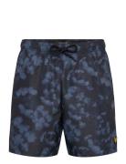 Digital Floral Print Swim Short Uimashortsit Navy Lyle & Scott