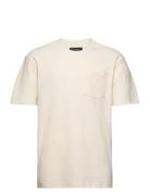 Calton Structured Tee Tops T-shirts Short-sleeved Cream Clean Cut Cope...