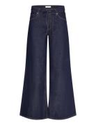 Low-Rise Wideleg Jeans With Belt Bottoms Jeans Wide Blue Mango