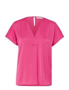 Rindaiw Top Tops Blouses Short-sleeved Pink InWear