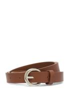 Solid Slim Belt Vyö Brown Becksöndergaard