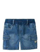 Nmmben Baggy Dnm L Shorts 8610-To Noos Bottoms Shorts Blue Name It