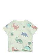 Cotton Dinosaur T-Shirt Tops T-shirts Short-sleeved Green Mango