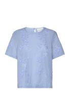 Uasta Tops Blouses Short-sleeved Blue Munthe