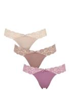 Seamless String W Lace On Side 3-Pack Stringit Alusvaatteet Multi/patt...