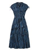 Tiered Poplin Midi Dress Polvipituinen Mekko Black Scotch & Soda